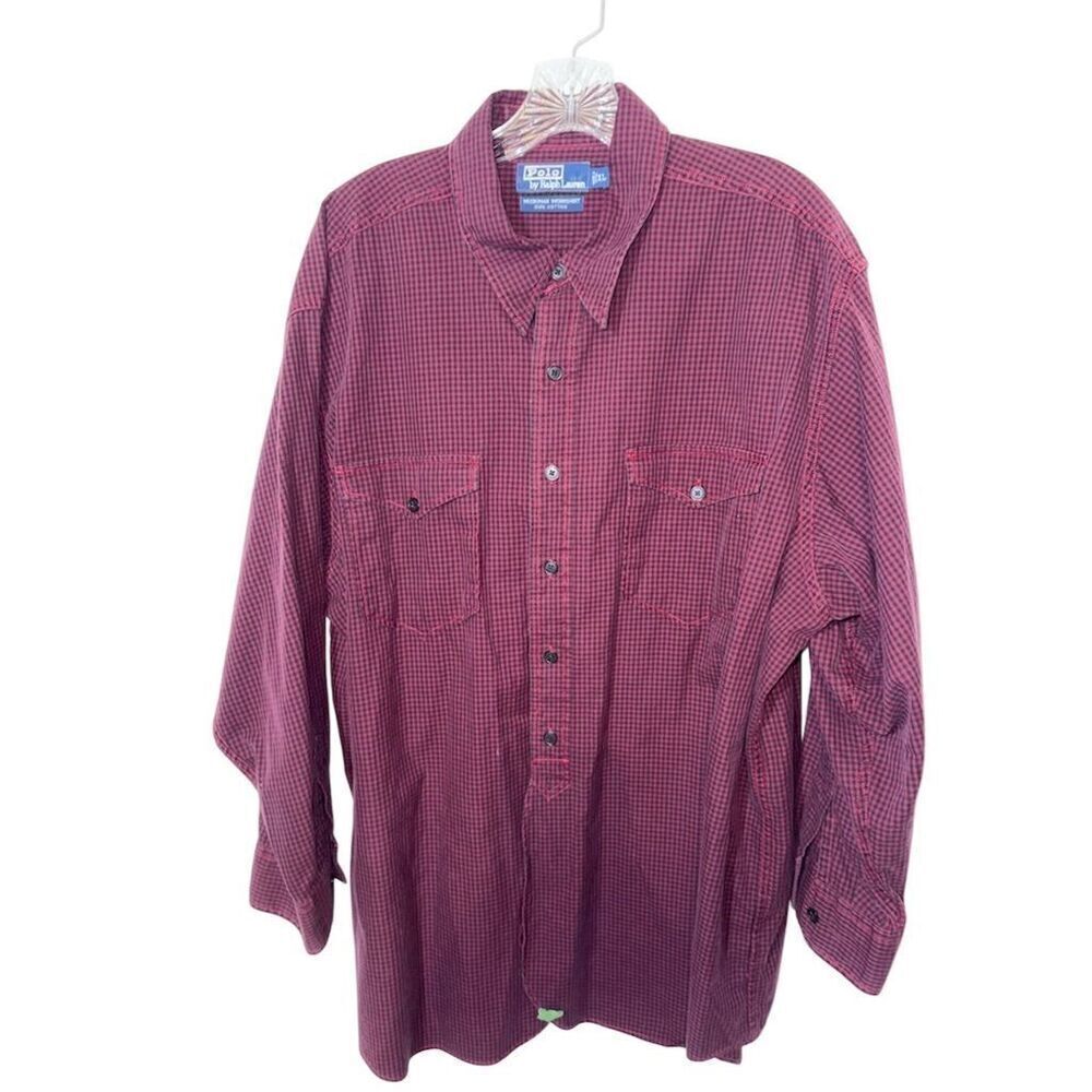 Polo Ralph Lauren Mens Red Check Woodsman Workshirt XL